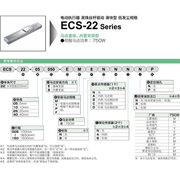 CKD喜開(kāi)理電動(dòng)執(zhí)行器（無(wú)馬達(dá)型）滑塊型ECS-22-10015-EM8NNNNN