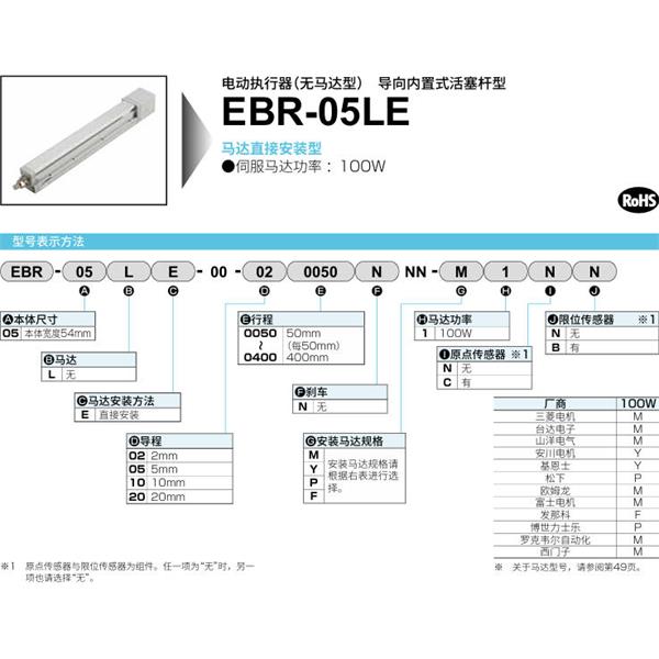 CKD喜開理電動執(zhí)行器（無馬達型）滑塊型EBR-05LE-00-200050NNN-M1NN