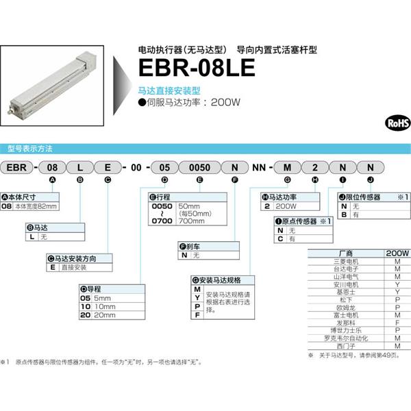 CKD喜開理電動(dòng)執(zhí)行器（無馬達(dá)型）滑塊型EBR-08LE-00-050600NNN-F2CB