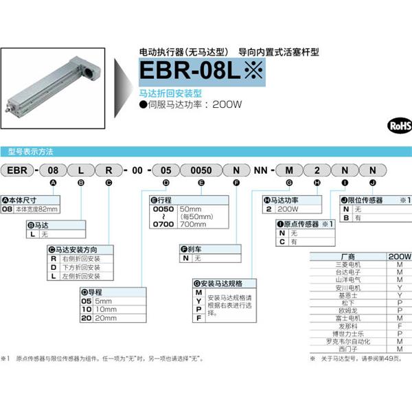 CKD喜開(kāi)理電動(dòng)執(zhí)行器（無(wú)馬達(dá)型）滑塊型EBR-08LD-00-200700NNN-F2CB