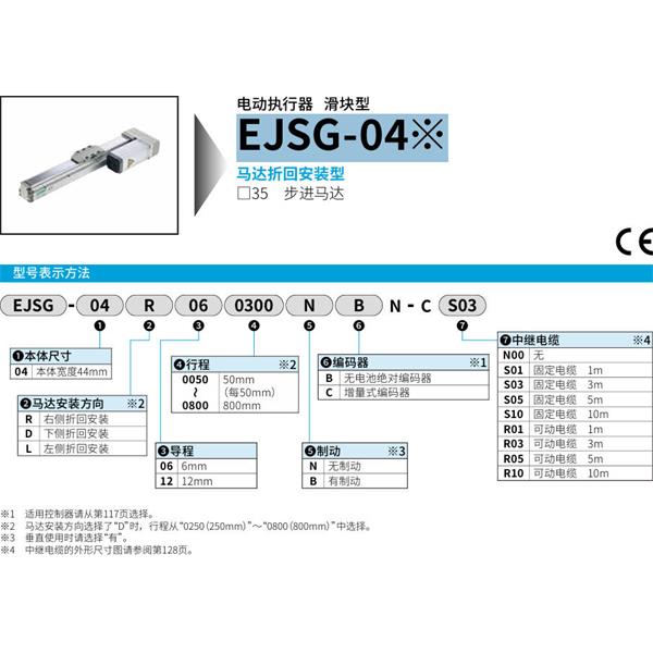 CKD喜開理電動(dòng)執(zhí)行器（無馬達(dá)型）滑塊型EJSG-04E12L0800BCN-CS01